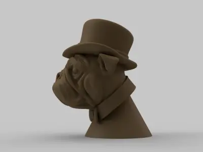Bulldog Figurine 3D print model