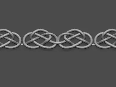 20 Low poly knot nodes base mesh Zbrush IMM and curve set 3D model