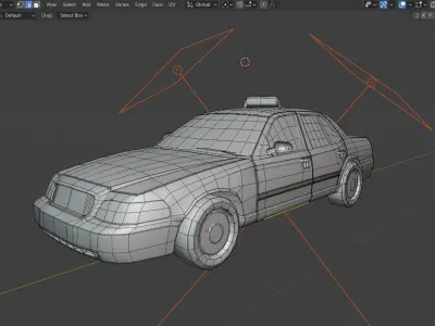 NYC taxi car Low-poly 3D model