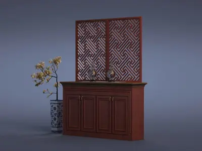 cabinet cabinet wardrobe sofa bed table bookshelve 3D model