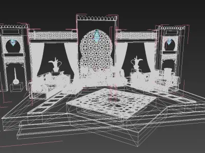 Arabic Stage majlis 3D model