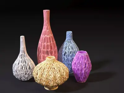 Set of decorative vases 3D print model