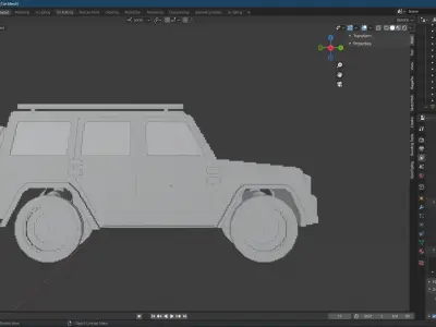 Pixelated SUV 3D model