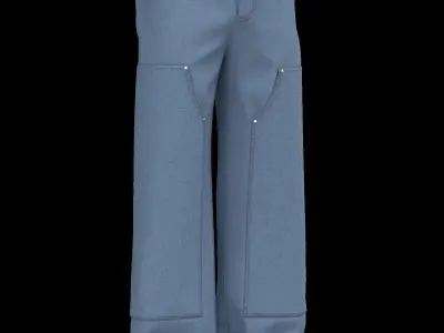 Male cargo jean 3D model