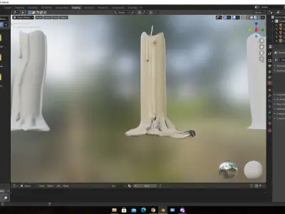 candle rocket Free low-poly 3D model