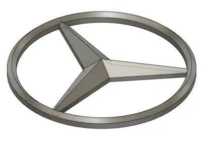 3D Mercedes Benz Logo 3D print model