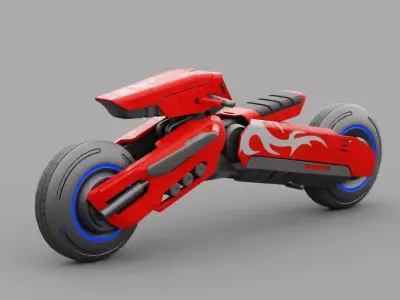 FUTURISTIC VEHICLE  rigged 3D model
