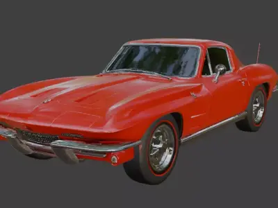 1963 Chevrolet Corvette Sting Ray 3D print model