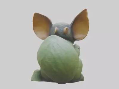 Bush Baby statue model 3D model