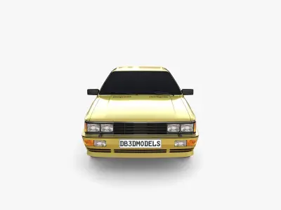 Generic 80s Coupe with interior 3D model