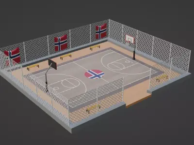 Basketball Stadium - Norway Low-poly 3D model