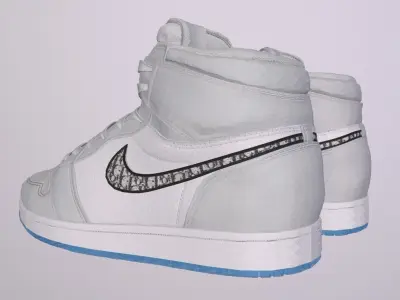 NIKE AIR JORDAN x DIOR SHOES PBR Low-poly 3D model