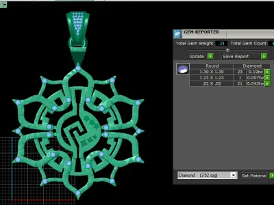 FLOWER PEARL PENDANT 3D PRINTABLE MODEL  3D print model