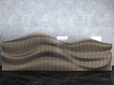 Parametric Wavy Wooden Furniture 23 - CNC files for cutting 3D model