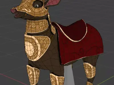 War Deer Unity Game Ready Low-poly 3D model