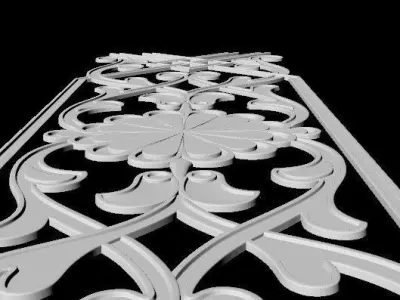 Central decor ornament for furniture 3D model 62