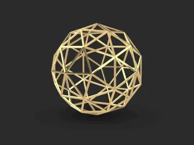 Geodesic Sphere Frame frequency 2 3D model