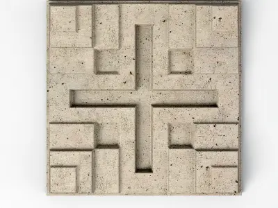 Frank Lloyd Wright Wall Tiles 3D Model Collection