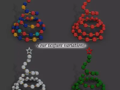  Christmas decor - Spiral Christmas tree 3D model