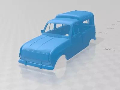 Renault 4 F4 1974 - Body Car STL Model 3D print model