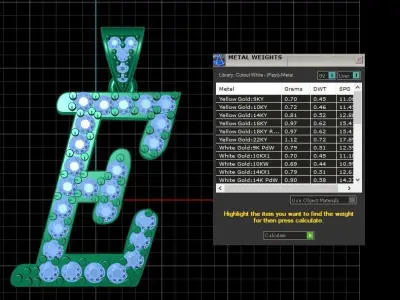 ALPHABET E PENDANT 3D PRINTABLE MODEL 3D print model