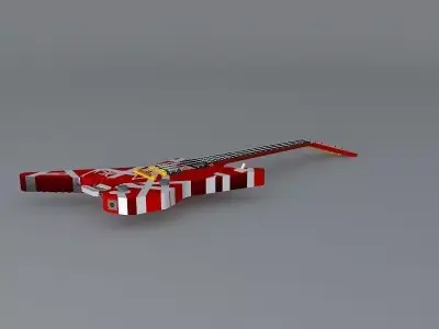 Eddie Van Halen Ibanez Destroyer guitar Free 3D model
