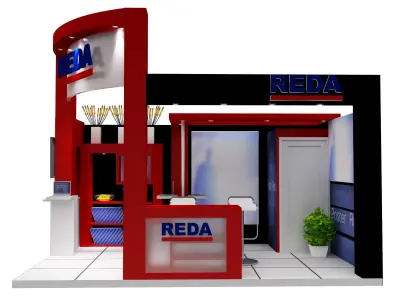 Booth Exhibition Stand a459a 3D model