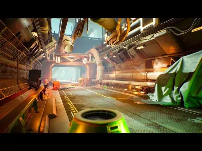 SciFi Level Hangar And Corridor Kit - UE Low-poly 3D model