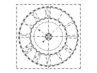 Balliol Wall Clock GZ-C1003 Low-poly 3D model