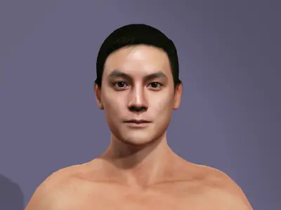 Realistic Handsome Male Character Daniel Wu New Police Story 3D model