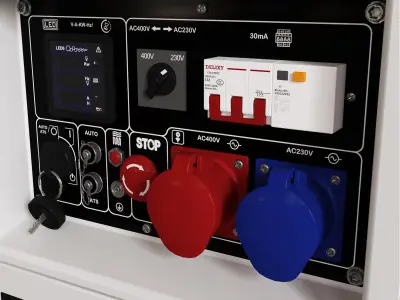 Hyundai DHY 8500SE Diesel Generator 3D model
