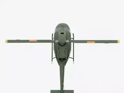 Light Military Utility Helicopter Low-poly 3D model