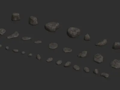 Assorted Rocks - Base Free low-poly 3D model