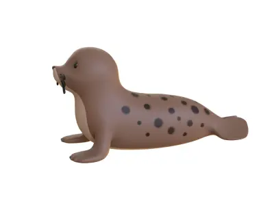 Cartoon Walrus Cute 3D model