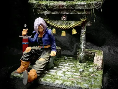 Japanese Torii Gate  - Custom Base For Miniature - Figure 3D print model