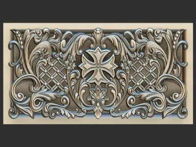CROSS CHURCH PANEL 3D model