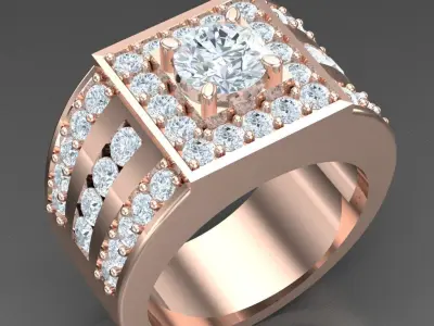Luxury Men Rings Designs 5MR077 3D print model