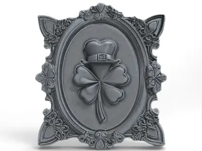 patrick day frame decor cnc  3D print model
