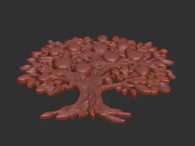 Tree of Life design leave gothic organic endless 3D print model