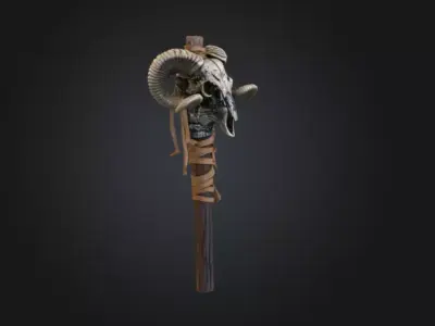 Ritual Marker Prop Low-poly 3D model