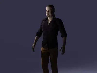 Dynamic Stickman 3D model