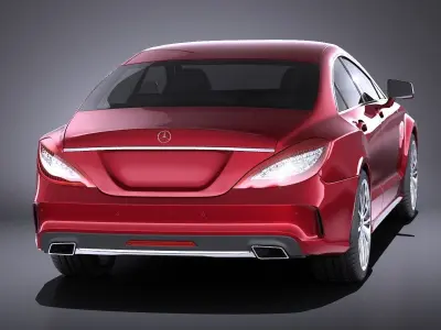 Mercedes-Benz CLS 2015 VRAY 3D model