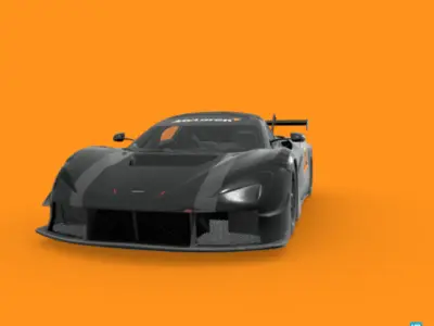High-Performance McLaren GT3 Race Car 3D Model 3D model
