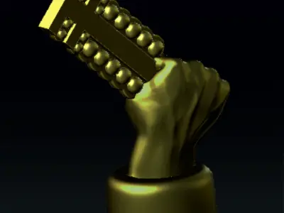 Trophy for drag race 3D model
