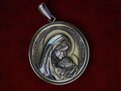 Madona pendant 3D print model