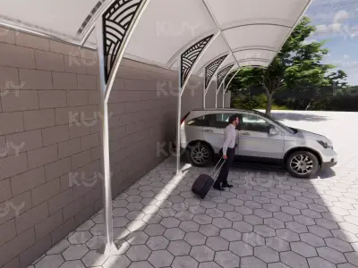 tarpaulin roof Low-poly 3D model