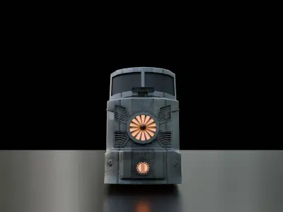 Train Turbine engine 3D model