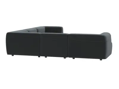 Darren Sectional Set-Smokescreen 3D model