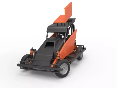 New Zealand Ministock car while turning Version 2 Scale 1 to 25 3D print model