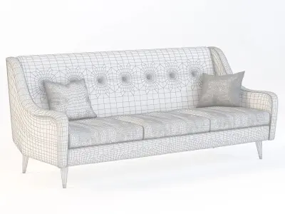 Anthropologie Slub Velvet Adrie Sofa 3D model